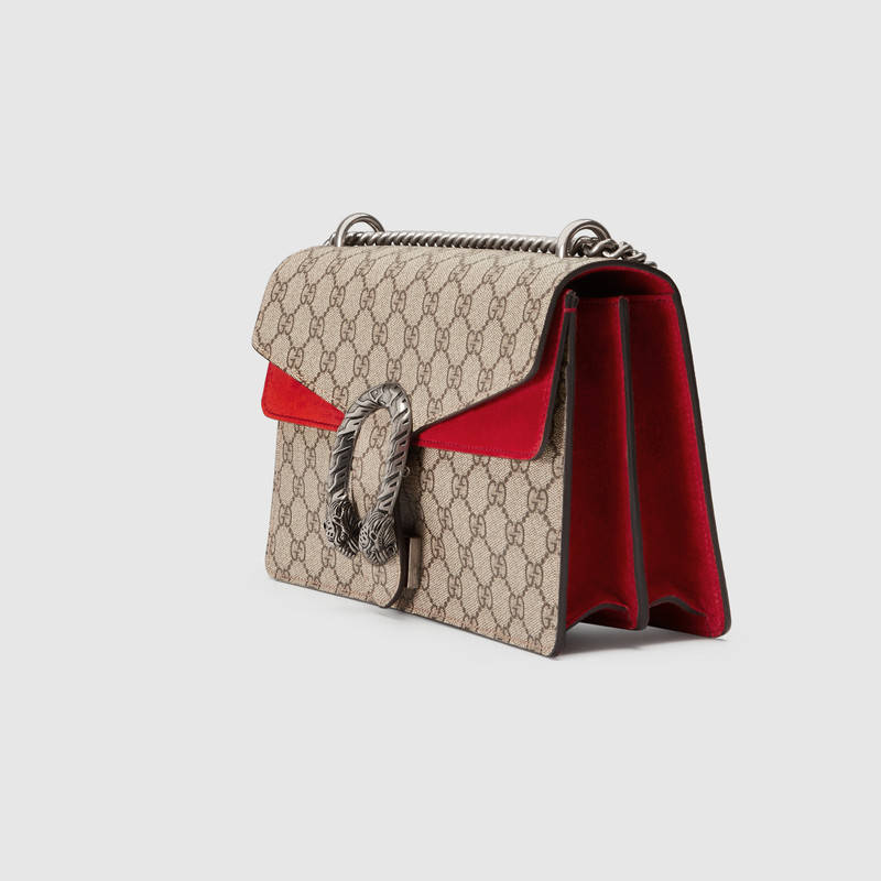 Gucci Dionysus Small GG Supreme Shoulder Bag 400249 Red